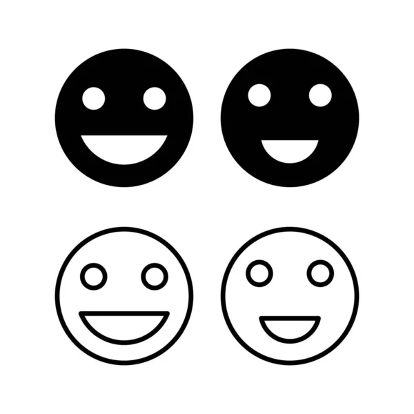 Glimlach Pictogram Vector Illustratie Glimlach Emoticon Icoon Feedbackteken Symbool — Stockvector