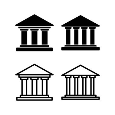 Banka simgesi vektör illüstrasyonu. Banka işareti ve sembol, müze, üniversite