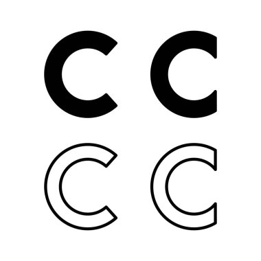 Telif hakkı ikon vektör illüstrasyonu. telif hakkı işareti ve sembol