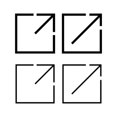 Dış bağlantı ikonu vektör illüstrasyonu. bağlantı işareti ve sembol. hiper bağlantı sembolü