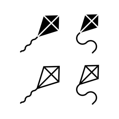 Kite simgesi vektör illüstrasyonu. Uçurtma işareti ve sembol