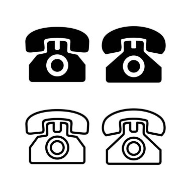 Telefon ikonu vektör çizimi. telefon işareti ve sembol