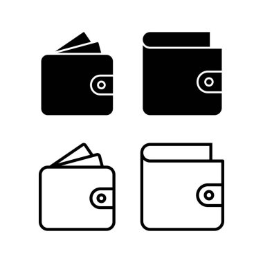 Cüzdan simgesi vektör illüstrasyonu. cüzdan işareti ve sembol