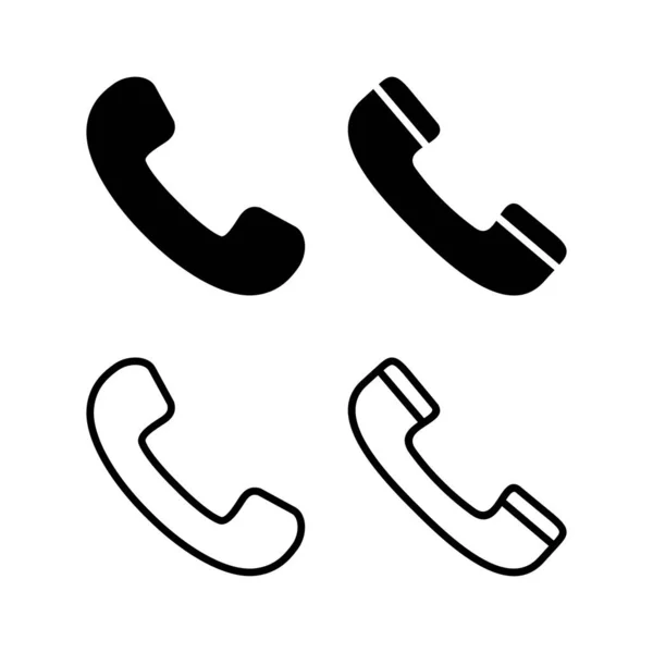 Chamar Ícone Ilustração Vetorial Sinal Telefone Símbolo Ícone Telefone Entre —  Vetores de Stock