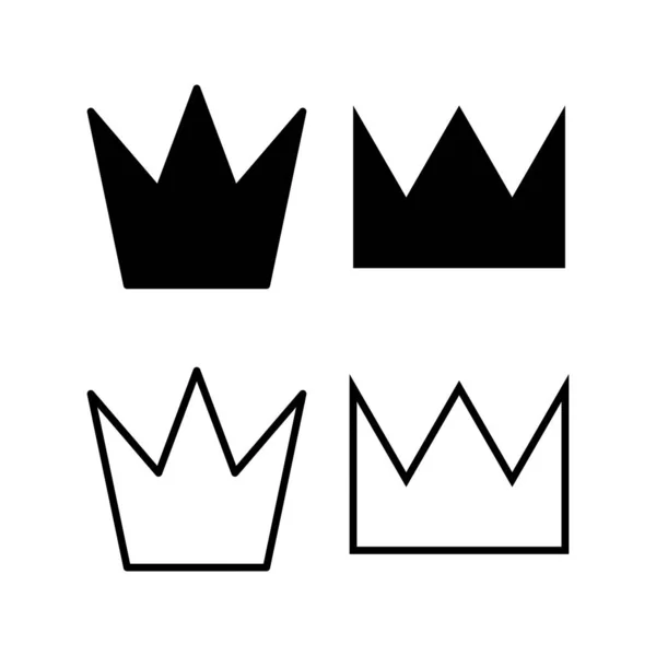 Корона Значок Векторна Ілюстрація Знак Символ Корони — стоковий вектор