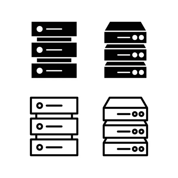 Illustrazione Vettoriale Dell Icona Del Database Segno Simbolo Del Database — Vettoriale Stock