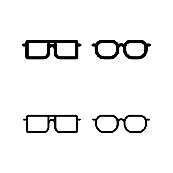 眼镜图标矢量插图 眼镜标志和符号 — 图库矢量图片