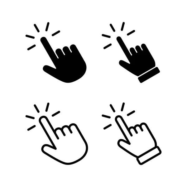 Hand Click Icon Vector Illustration Pointer Sign Symbol Hand Cursor — Stock Vector