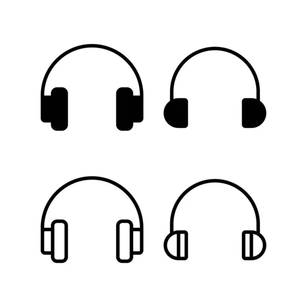 Illustration Vectorielle Icône Casque Signe Symbole Casque — Image vectorielle