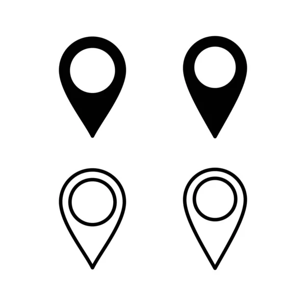 Ilustracja Wektora Pinu Znak Lokalizacji Symbol Ikona Przeznaczenia Sworzeń Mapy — Wektor stockowy
