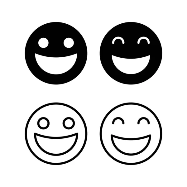 Sonrisa Icono Vector Ilustración Sonrisa Icono Emoticono Señal Retroalimentación Símbolo — Vector de stock