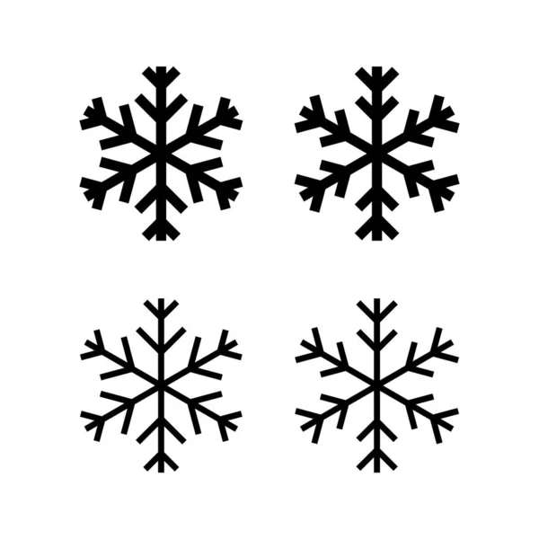 Icono Nieve Ilustración Vector Copo Nieve Signo Símbolo — Vector de stock