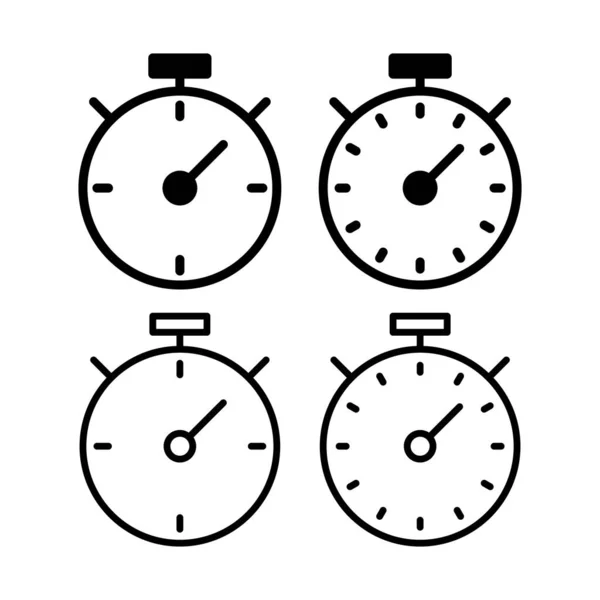 Kronometre Ikon Vektör Illüstrasyonu Zamanlayıcı Işareti Sembol Geri Sayım Simgesi — Stok Vektör