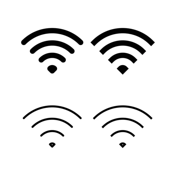Ilustracja Wektora Wifi Znak Symbol Sygnału Ikona Bezprzewodowa — Wektor stockowy