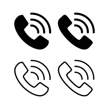 Simge vektör illüstrasyonunu ara. Telefon işareti ve sembol. Telefon ikonu. Bizimle irtibata geç 