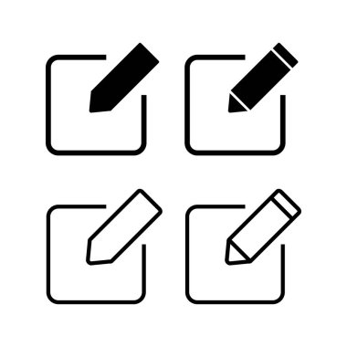 Simge vektör illüstrasyonunu düzenle. Belge imza ve sembolünü düzenle. Metin simgesini düzenle. Kalem. kaydolun