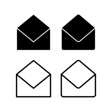 Posta simgesi vektör illüstrasyonu. e-posta işareti ve sembol. E- posta simgesi. Zarf simgesi
