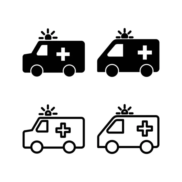 Icono Ambulancia Vector Ilustración Señal Camión Ambulancia Símbolo Coche Ambulancia — Vector de stock