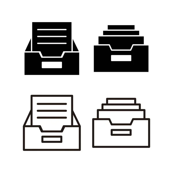 Symbolvektorabbildung Für Archivordner Dokument Vektor Symbol Archivspeichersymbol — Stockvektor