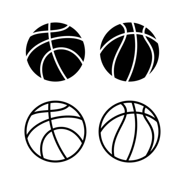 Illustrazione Vettoriale Icona Del Basket Pallacanestro Segno Simbolo — Vettoriale Stock