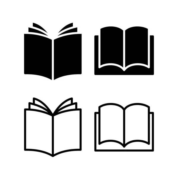 Illustration Des Buchsymbols Zeichen Und Symbol Des Offenen Buches Ebook — Stockvektor