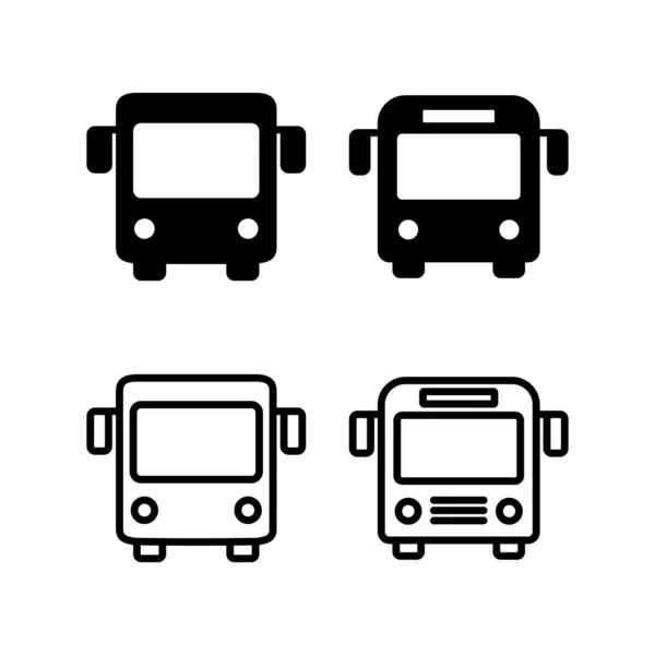 Illustration Vectorielle Icône Bus Signe Symbole Bus Symbole Transport — Image vectorielle