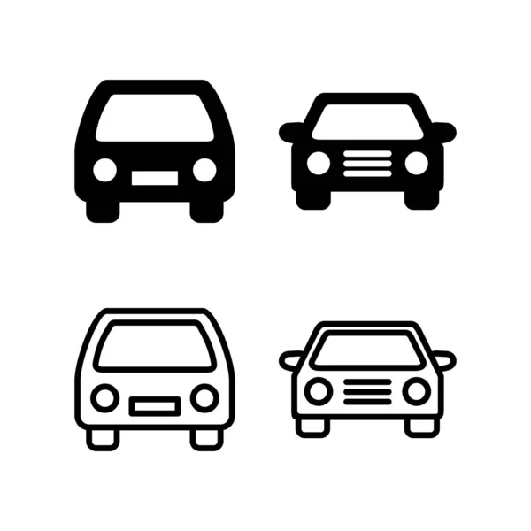 Автомобіль Значок Векторні Ілюстрації Знак Автомобіля Символ Невеликий Седан — стоковий вектор
