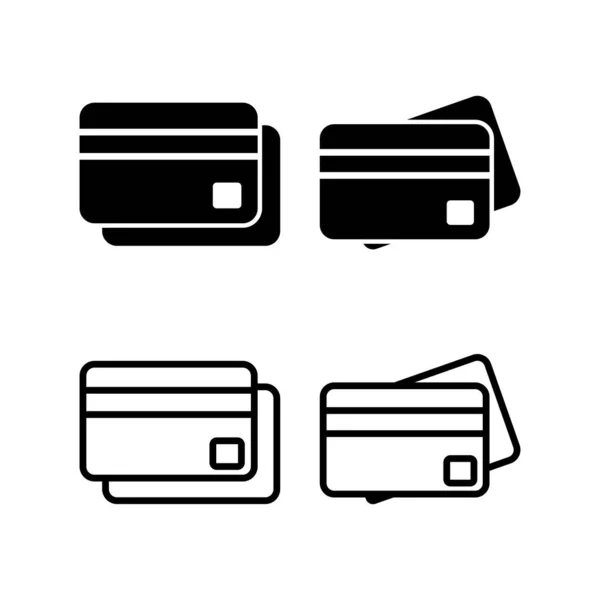 Ilustracja Wektora Karty Kredytowej Znak Symbol Płatności Kartą Kredytową — Wektor stockowy