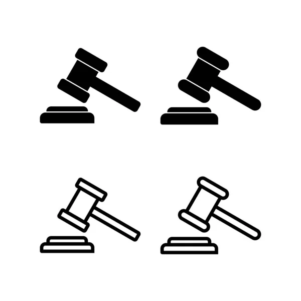 Gavel图标矢量插图 判断Gavel标志和符号 法律图标 拍卖锤 — 图库矢量图片