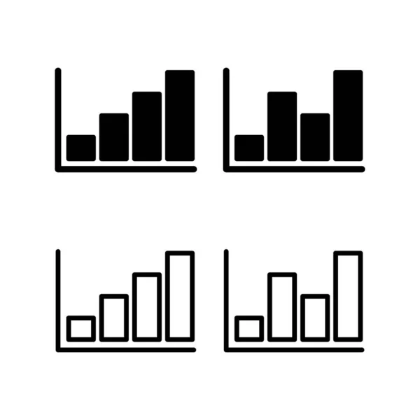 Graphique Croissant Illustration Vectorielle Iconique Signe Symbole Graphique Icône Diagramme — Image vectorielle