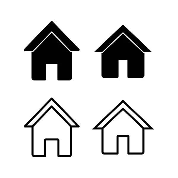 Ilustração Vetor Ícone Casa Sinal Símbolo Casa —  Vetores de Stock
