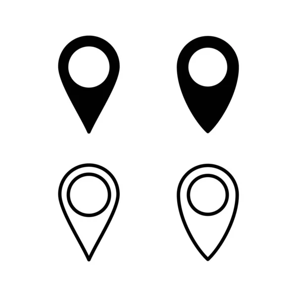 Векторна Ілюстрація Піктограми Шпильки Знак Розташування Символ Значок Призначення Карта — стоковий вектор