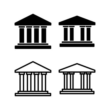 Banka simgesi vektör illüstrasyonu. Banka işareti ve sembol, müze, üniversite