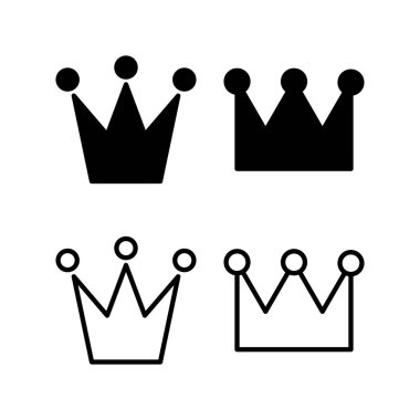 Crown ikon vektör illüstrasyonu. taç işareti ve sembol