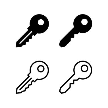 Anahtar simge vektör illüstrasyonu. Anahtar işareti ve sembol.