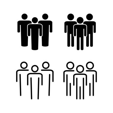 İnsanlar ikon vektör illüstrasyonu. İmza ve sembol. Kullanıcı Simgesi vektörü