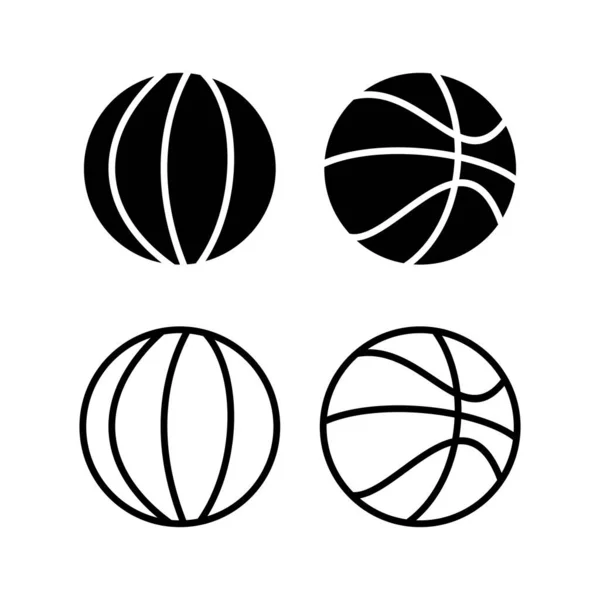 Basket Ikon Vektor Illustration Basket Bollen Tecken Och Symbol — Stock vektor