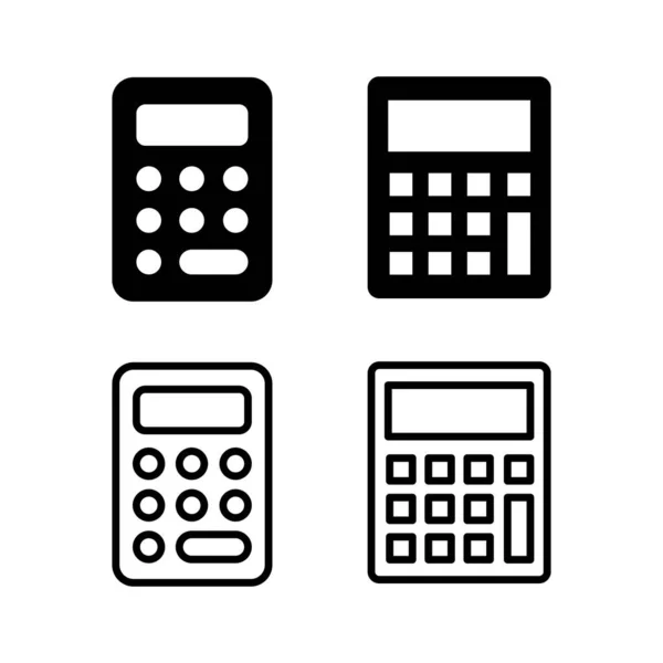 Icône Calculatrice Illustration Vectorielle Signe Symbole Calculatrice Comptable — Image vectorielle