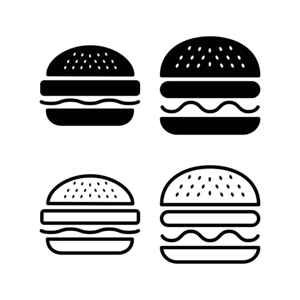 Ilustracja Wektora Hamburgera Znak Hamburgera Symbol Hamburger — Wektor stockowy