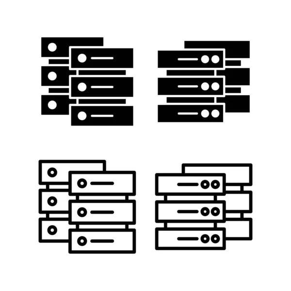 Ikona Vektoru Databáze Ilustrace Značka Symbol Databáze — Stockový vektor