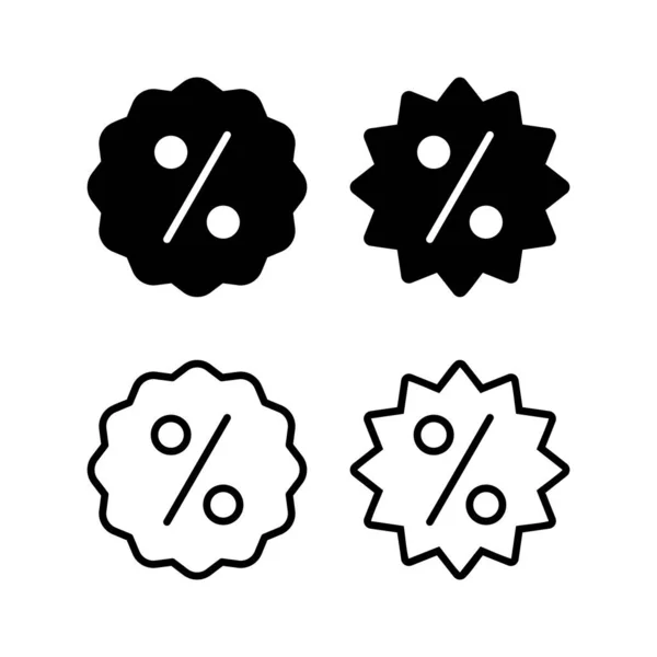 Icono Descuento Ilustración Vector Etiqueta Descuento Signo Símbolo — Vector de stock