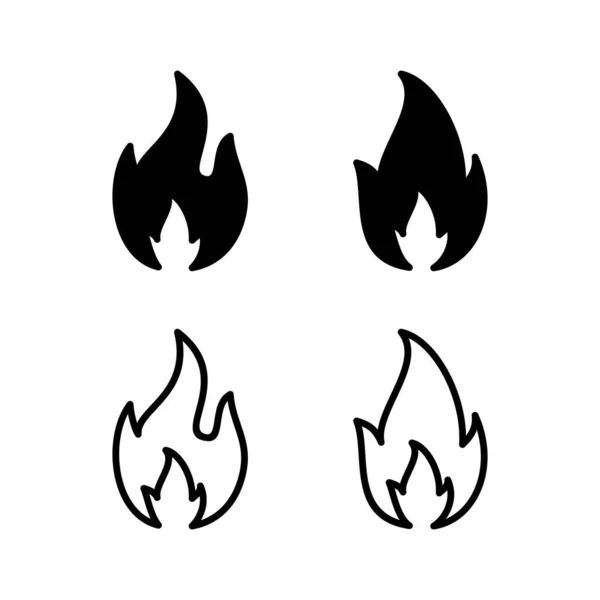 Illustration Des Feuersymbols Als Vektor Feuerzeichen Und Symbol — Stockvektor