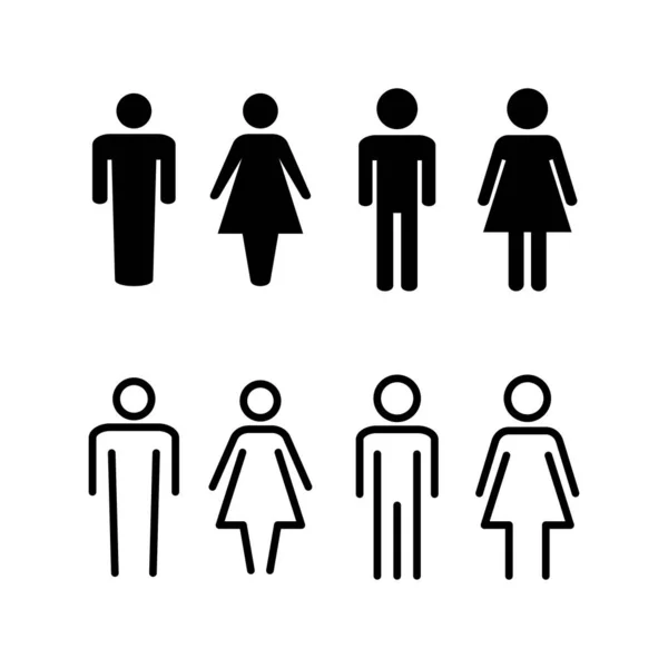 Icon Vektorillustration Für Mann Und Frau Männliches Und Weibliches Zeichen — Stockvektor