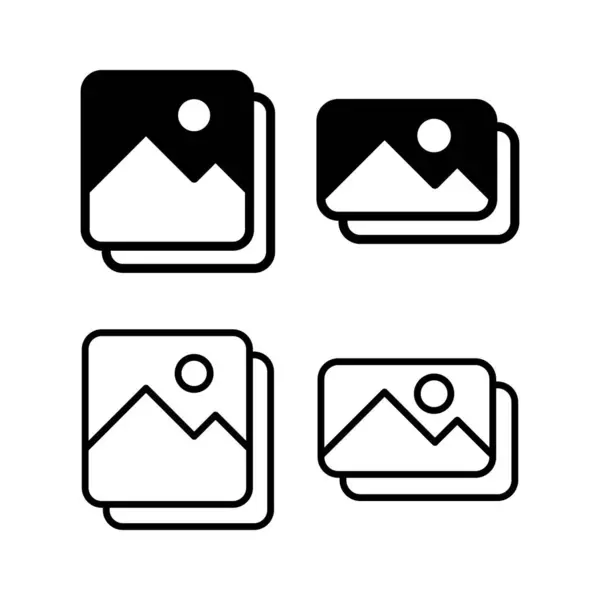 Bild Symbol Vektor Illustration Zeichen Und Symbol Der Fotogalerie Symbolbild — Stockvektor