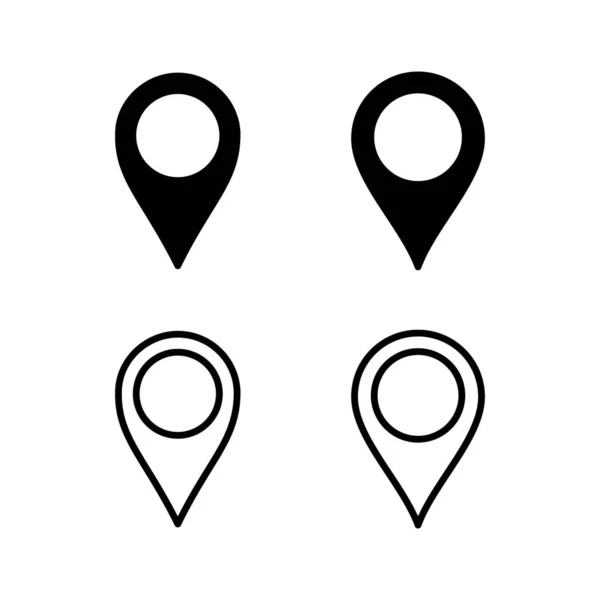 Illustration Vectorielle Icône Broche Panneau Localisation Symbole Icône Destination Carte — Image vectorielle