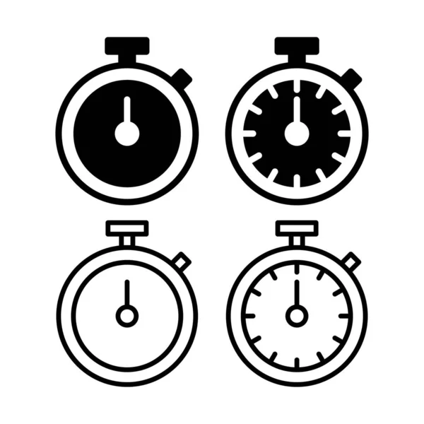 Απεικόνιση Διάνυσμα Εικονιδίου Stopwatch Χρονόμετρο Και Σύμβολο Εικονίδιο Αντίστροφης Μέτρησης — Διανυσματικό Αρχείο