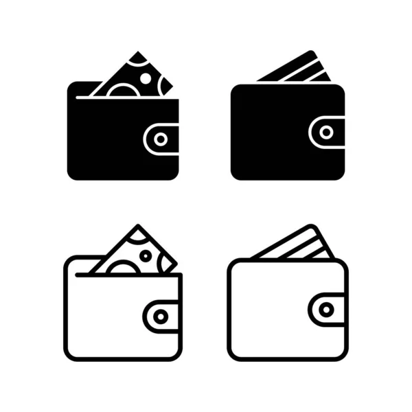 Icono Billetera Ilustración Vectorial Billetera Signo Símbolo — Vector de stock