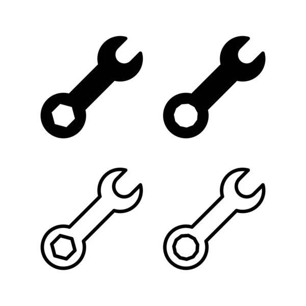 Illustration Vectorielle Icône Clé Icône Réparation Outils Signe Symbole — Image vectorielle