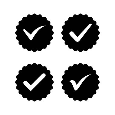 Onaylanmış ikon vektör illüstrasyonu. Sertifikalı Madalya Simgesi. işaretle