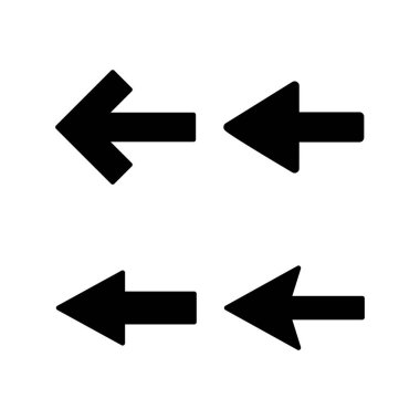 Ok simgesi vektör illüstrasyonu. Web tasarımı için ok işareti ve sembol.